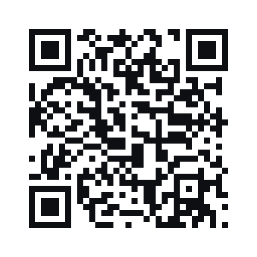 QR code generated with a centred sample logo on a white pad